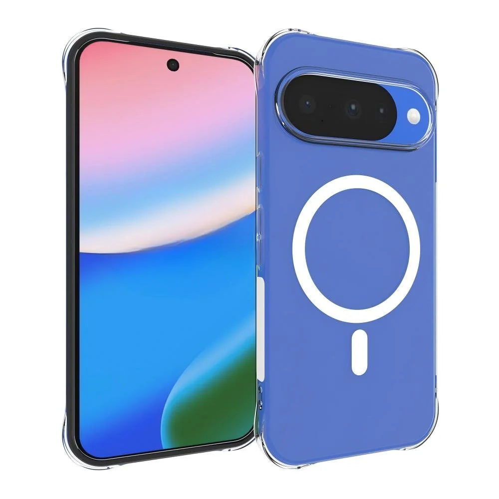 WANLONFENG WL2 Series For Google Pixel 11 2.0mm Magnetic Case Big Lens Hole Clear TPU Phone Back Cover with Screen Films - Transparent - 2
