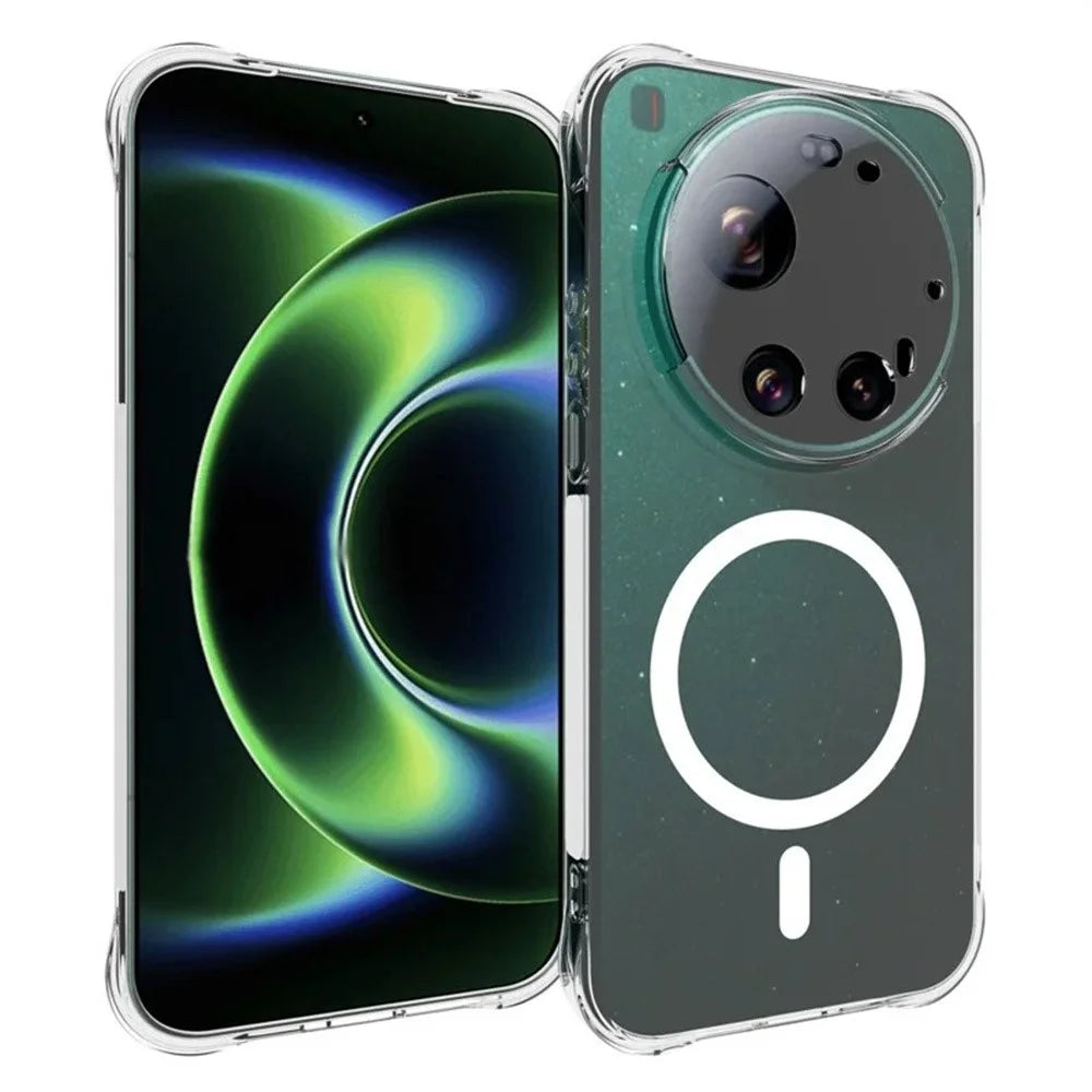 WANLONFENG WL2 Series For Xiaomi 17 Ultra 5G 2.0mm Magnetic Case Clear TPU Phone Back Cover with Screen Films - Transparent - 2