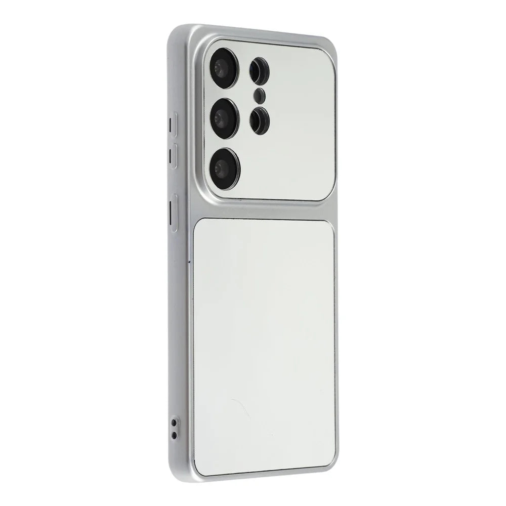 For Samsung Galaxy S25 Ultra Phone Case Mirror Electroplating TPU Cover - Silver - 3