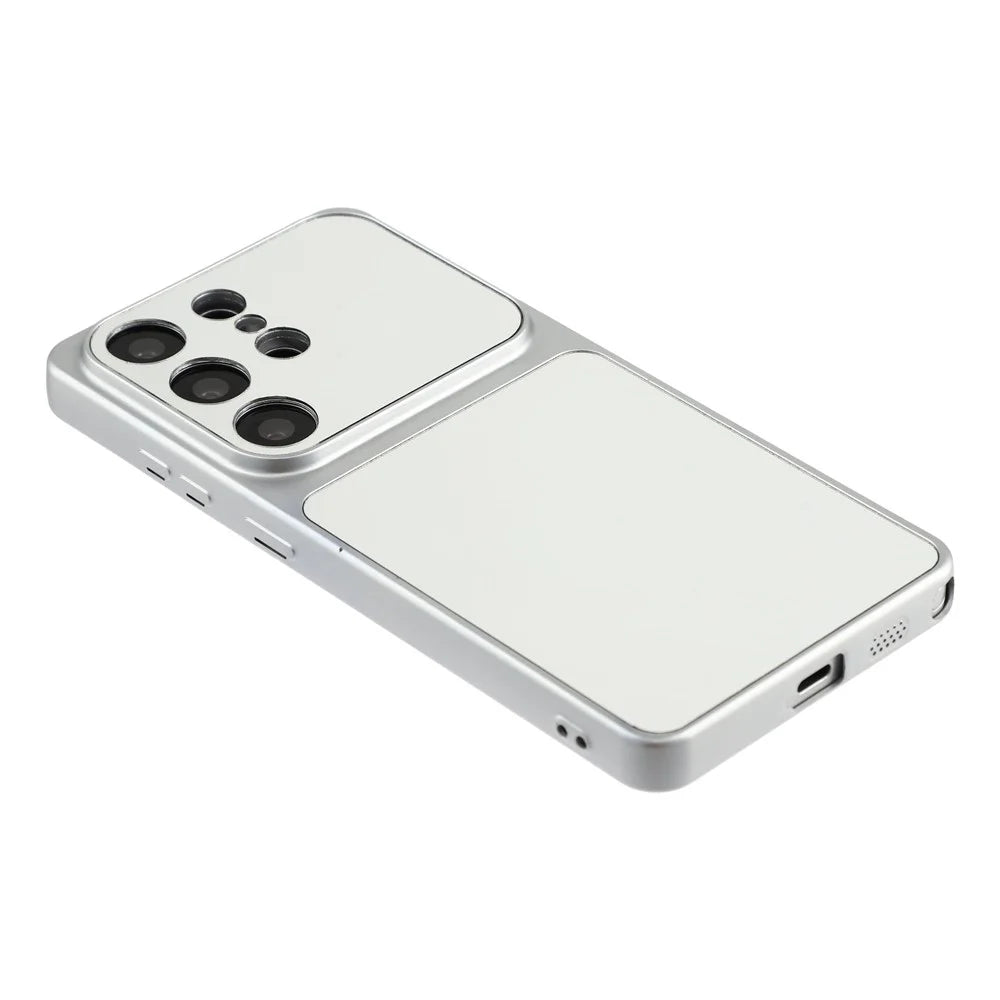 For Samsung Galaxy S25 Ultra Phone Case Mirror Electroplating TPU Cover - Silver - 4