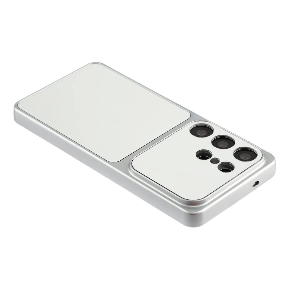 For Samsung Galaxy S25 Ultra Phone Case Mirror Electroplating TPU Cover - Silver - 5