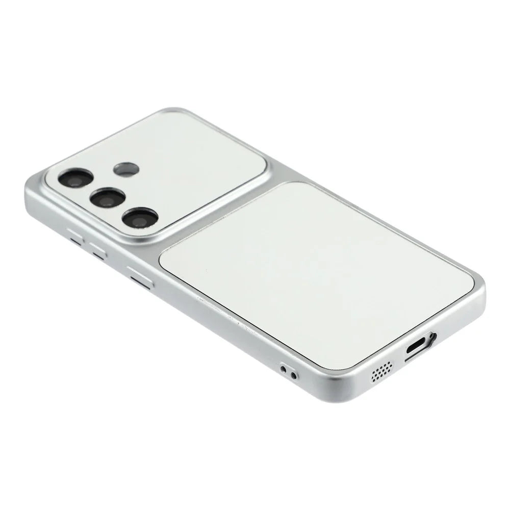 For Samsung Galaxy S25 Phone Case Mirror Electroplating TPU Cover - Silver - 4