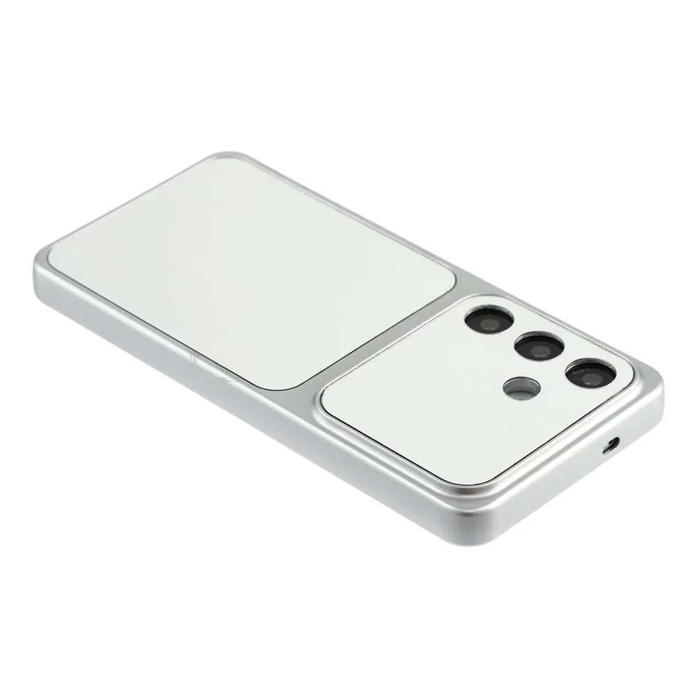 For Samsung Galaxy S25 Phone Case Mirror Electroplating TPU Cover - Silver - 5