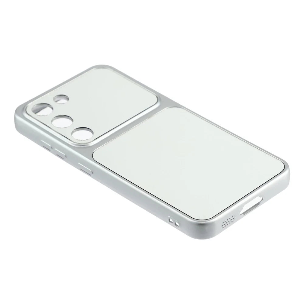 For Samsung Galaxy S23+ Phone Case Mirror Electroplating TPU Cover - Silver - 4
