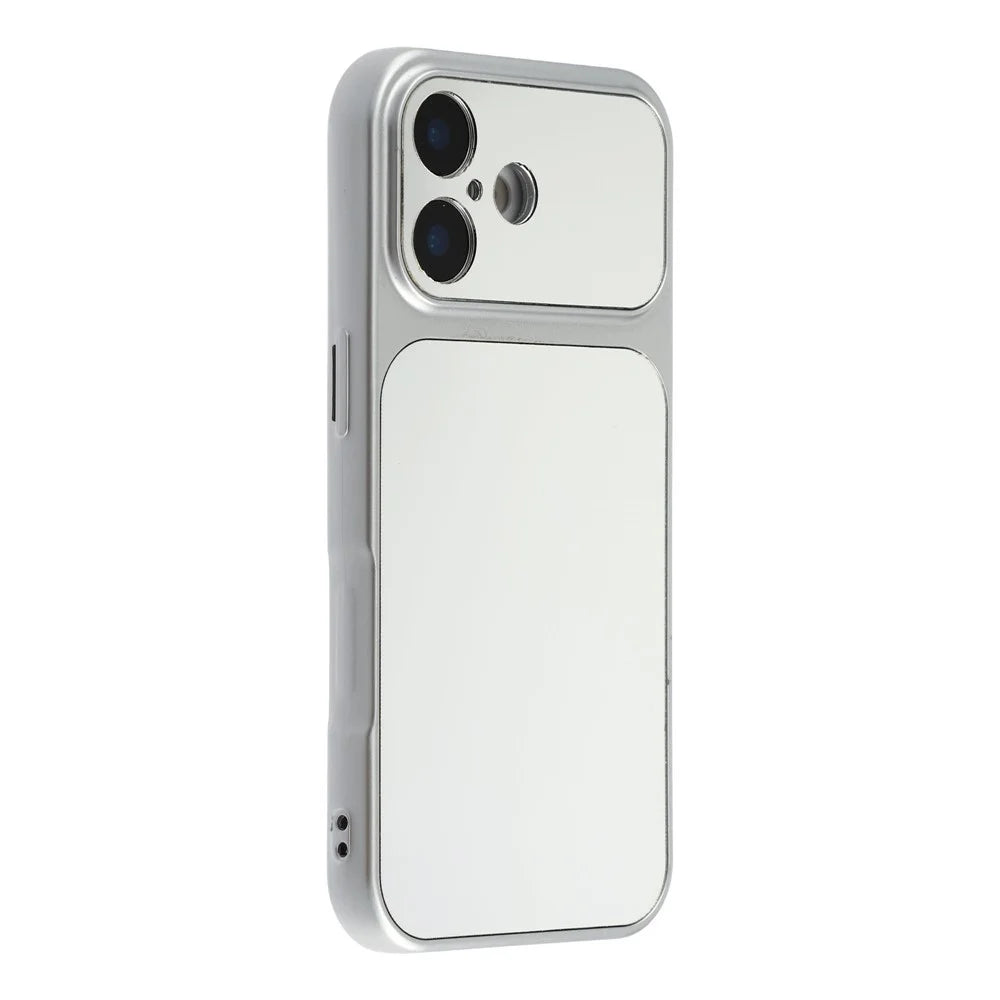 For iPhone 16 Phone Case Mirror Electroplating TPU Cover - Silver - 2