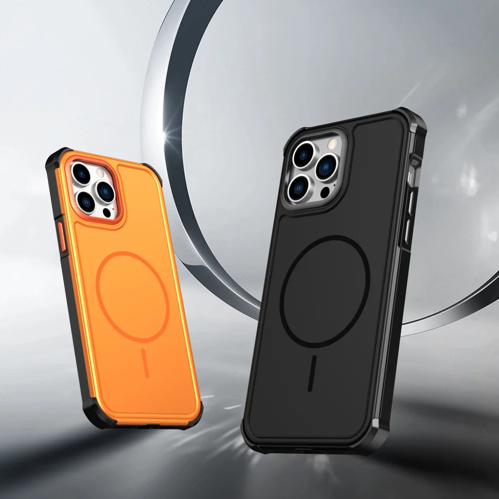 For iPhone 13 Pro Max Magnetic Case Shockproof TPU PC Protective Cover - Black - 2