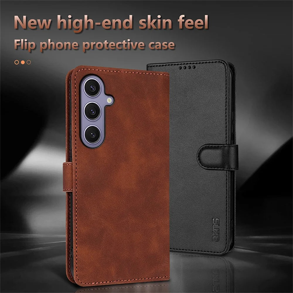 AZNS For Samsung Galaxy A27 5G Case PU Leather Wallet Phone Cover - Rose Gold - 6