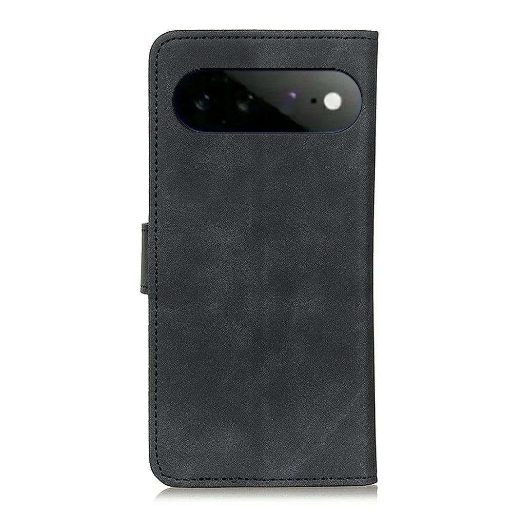 KHAZNEH For Google Pixel 11 Pro XL Case PU Leather Retro Texture Phone Cover - Black - 7