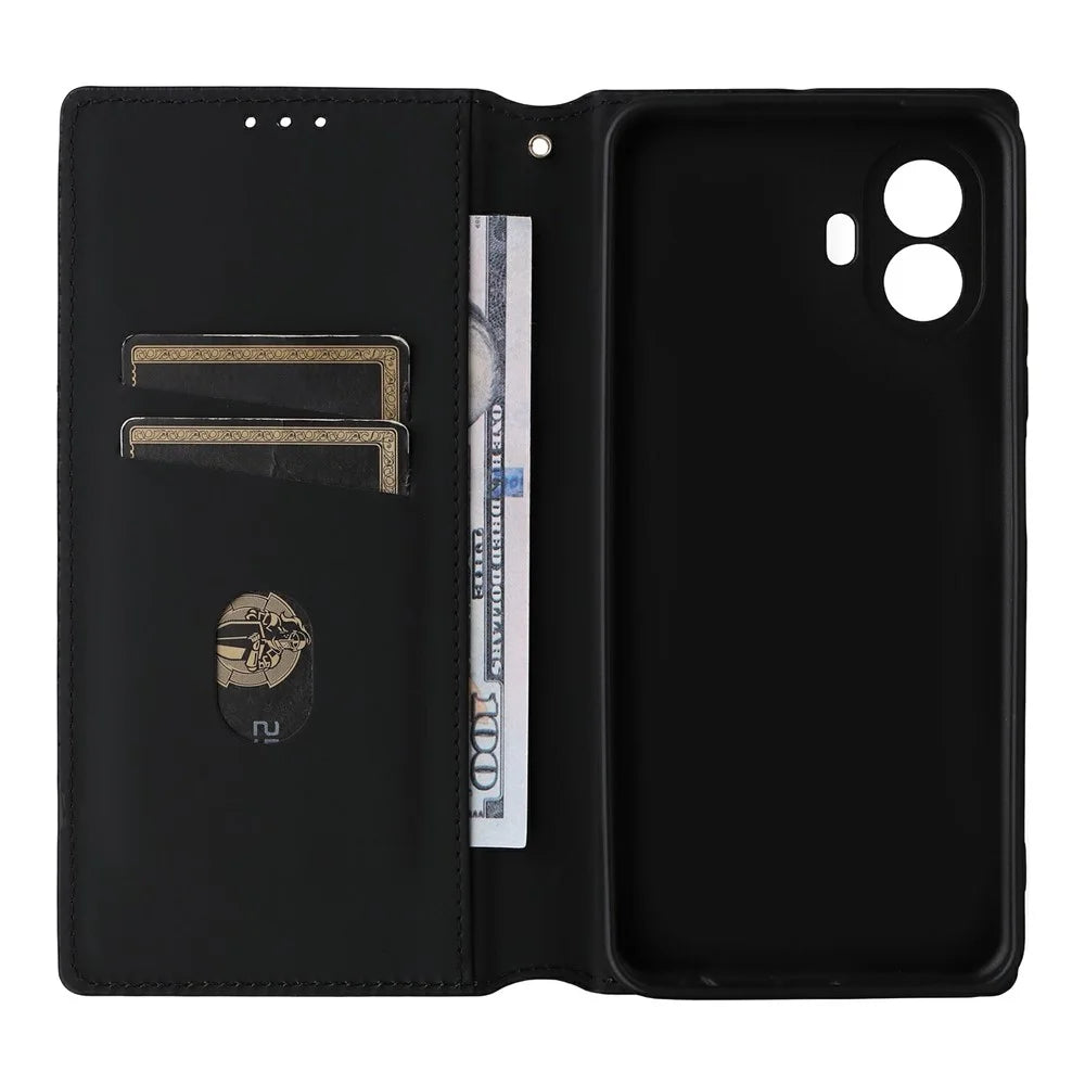 For TCL K70 SE 4G Case Wallet Rhombus Imprinted PU Leather Phone Cover - Silver - 2
