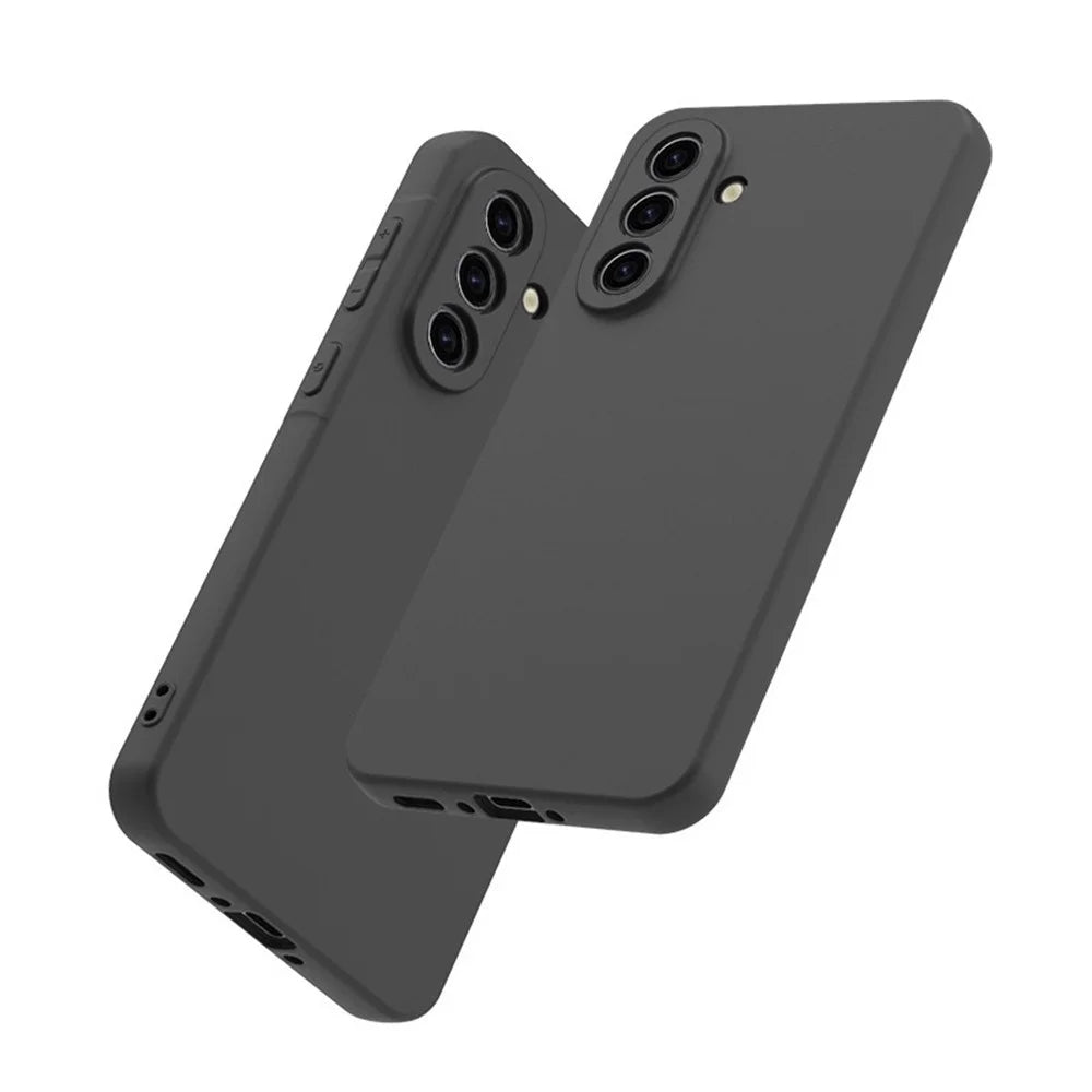 For Samsung Galaxy A27 5G Candy Color Phone Shell Matte TPU Phone Case Soft Smartphone Back Covering Cover - Black - 2