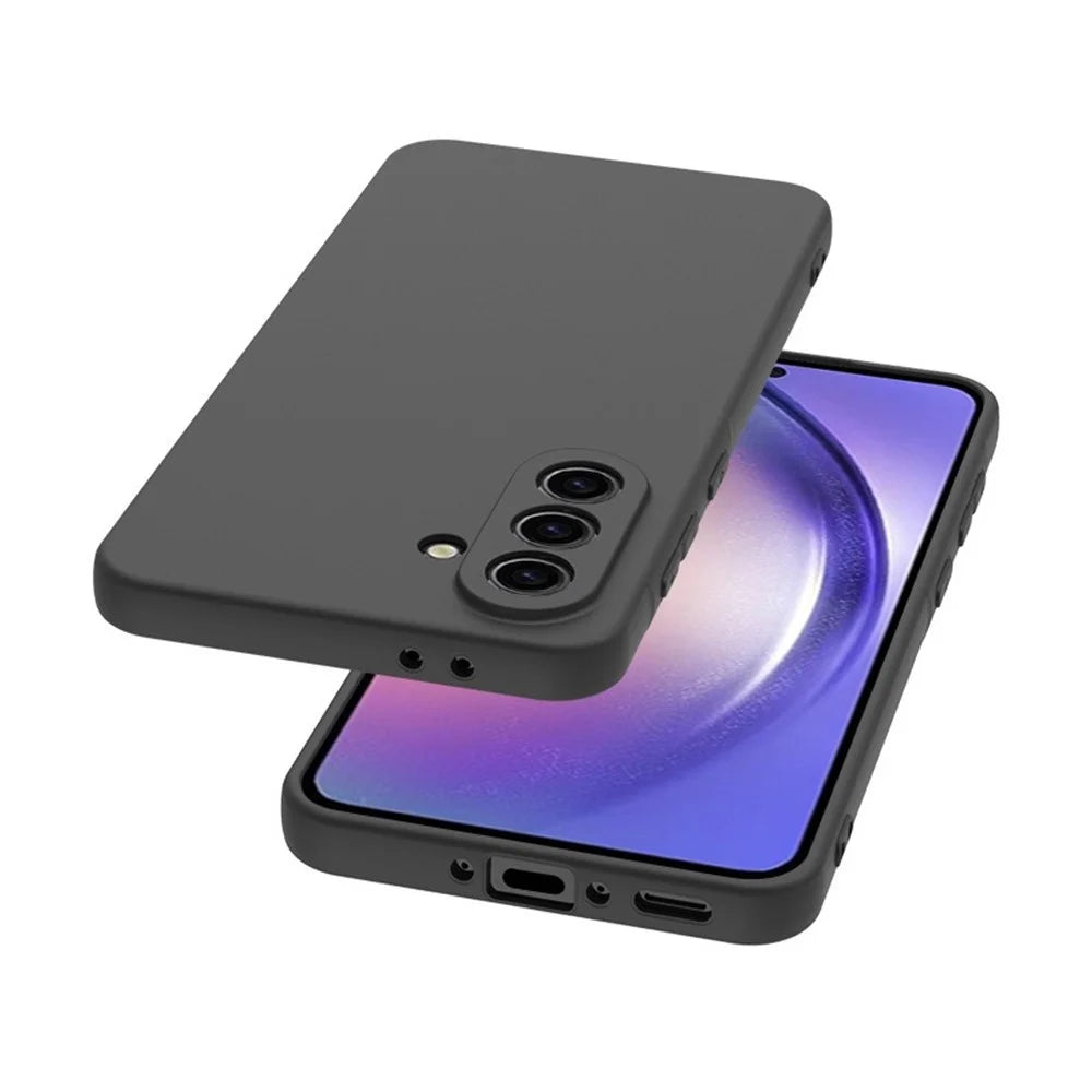 For Samsung Galaxy A27 5G Candy Color Phone Shell Matte TPU Phone Case Soft Smartphone Back Covering Cover - Black - 3