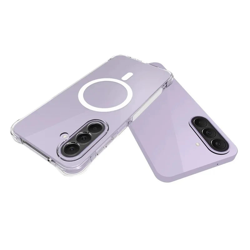 WANLONFENG for Samsung Galaxy A37 5G  TM1 Series 2.0mm Magnetic Case Clear TPU Phone Back Cover - Transparent - 3