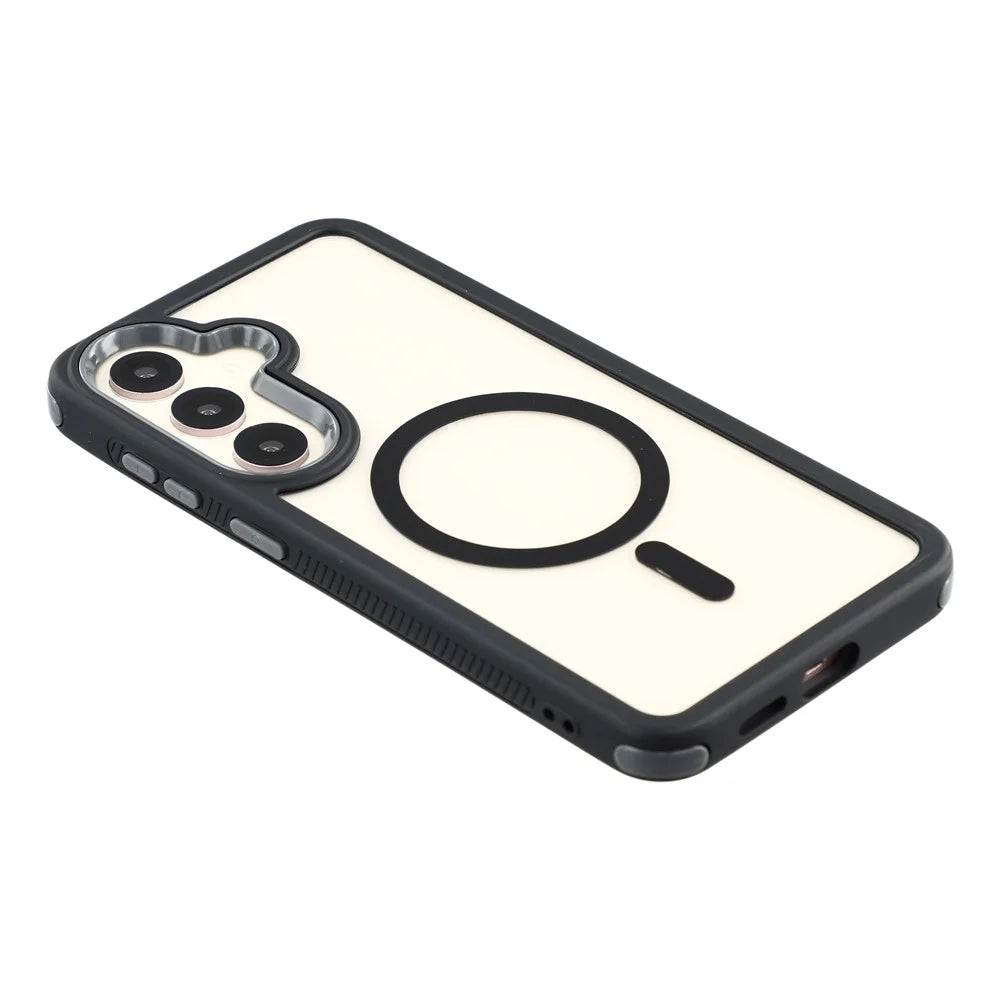 For Samsung Galaxy S26 Magnetic Case TPU Clear Acrylic Detachable 2 in 1 Protective Phone Cover - Black - 5