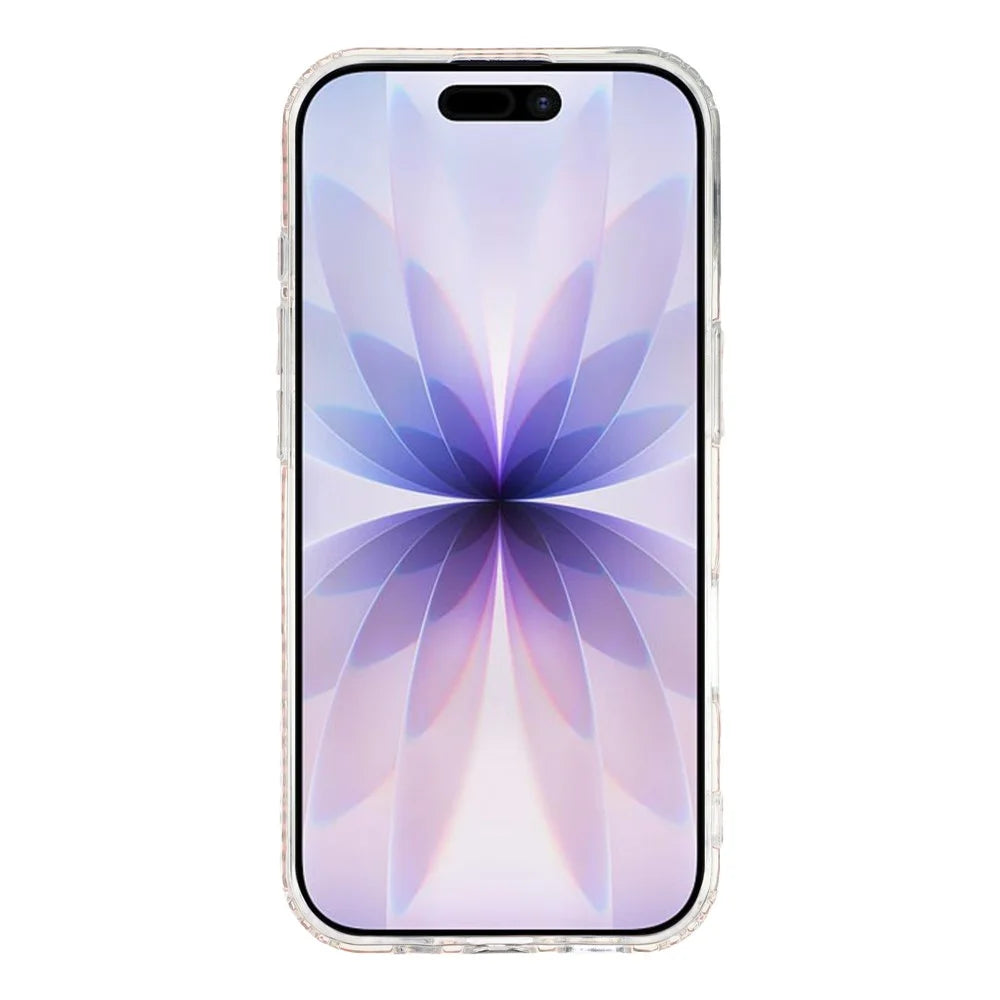 For iPhone 17 Case Rhinestone Aurora Butterfly Bow Glitter TPU + PC IMD Phone Cover - Heart Transparent - 2