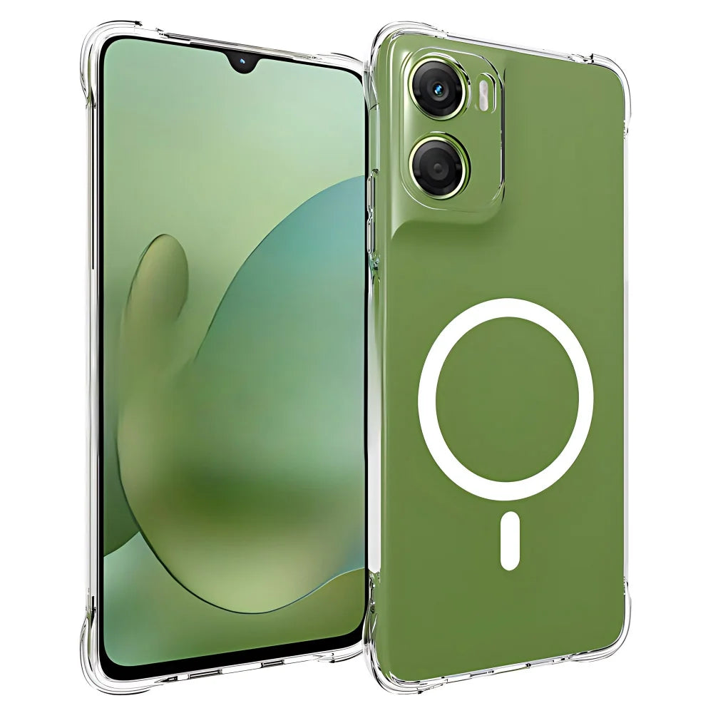 WANLONFENG for Motorola Moto G06 Power 4G / Motorola Moto G06 4G  WL1 Series 2.0mm Magnetic Case Clear TPU Phone Back Cover with 2Pcs Screen Films - Transparent - 2