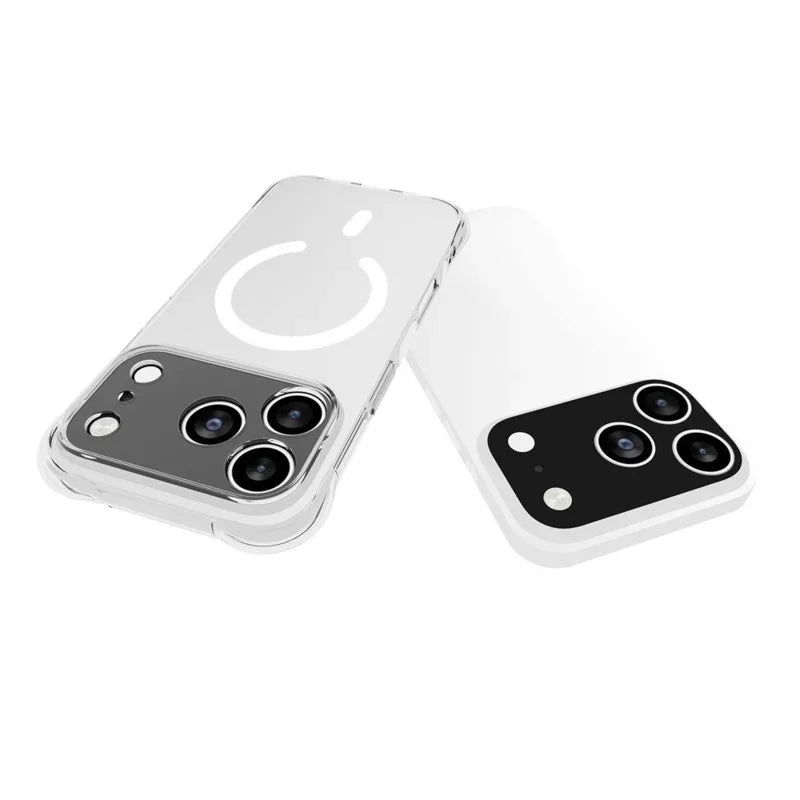 WANLONFENG for iPhone 17 Pro Max  WL1 Series 2.0mm Magnetic Case Clear TPU Phone Back Cover with 2Pcs Screen Films - Transparent - 5