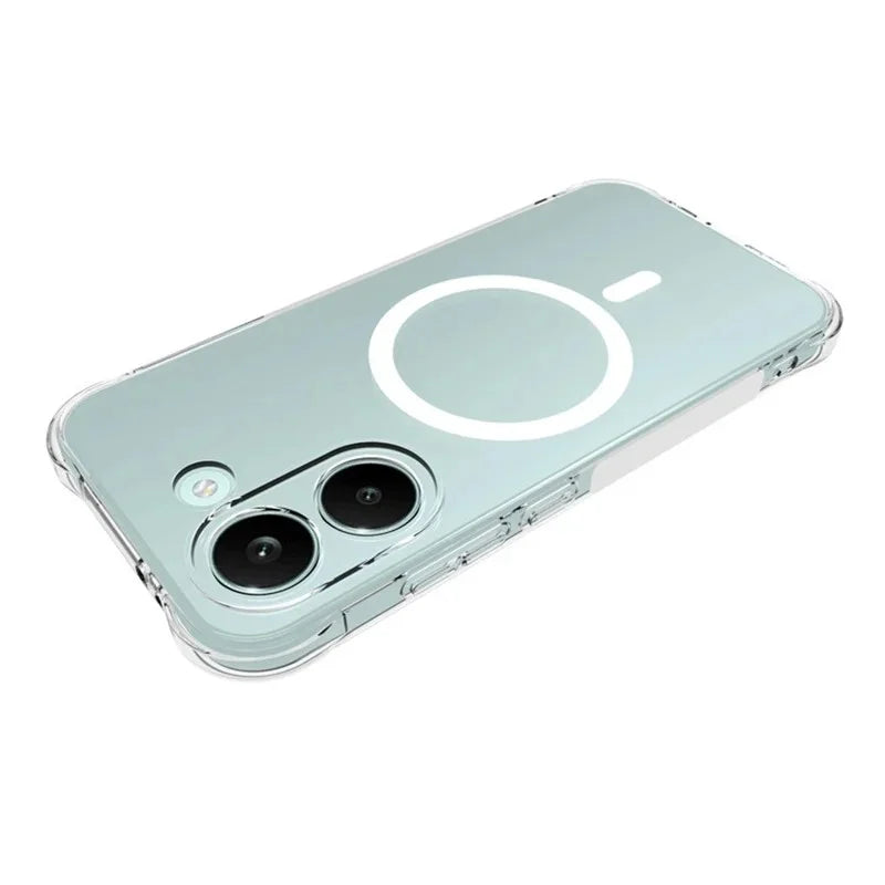 WANLONFENG for Xiaomi Poco X8 Pro 5G / Xiaomi Redmi Turbo 5 5G  WL1 Series 2.0mm Magnetic Case Clear TPU Phone Back Cover with 2Pcs Screen Films - Transparent - 4