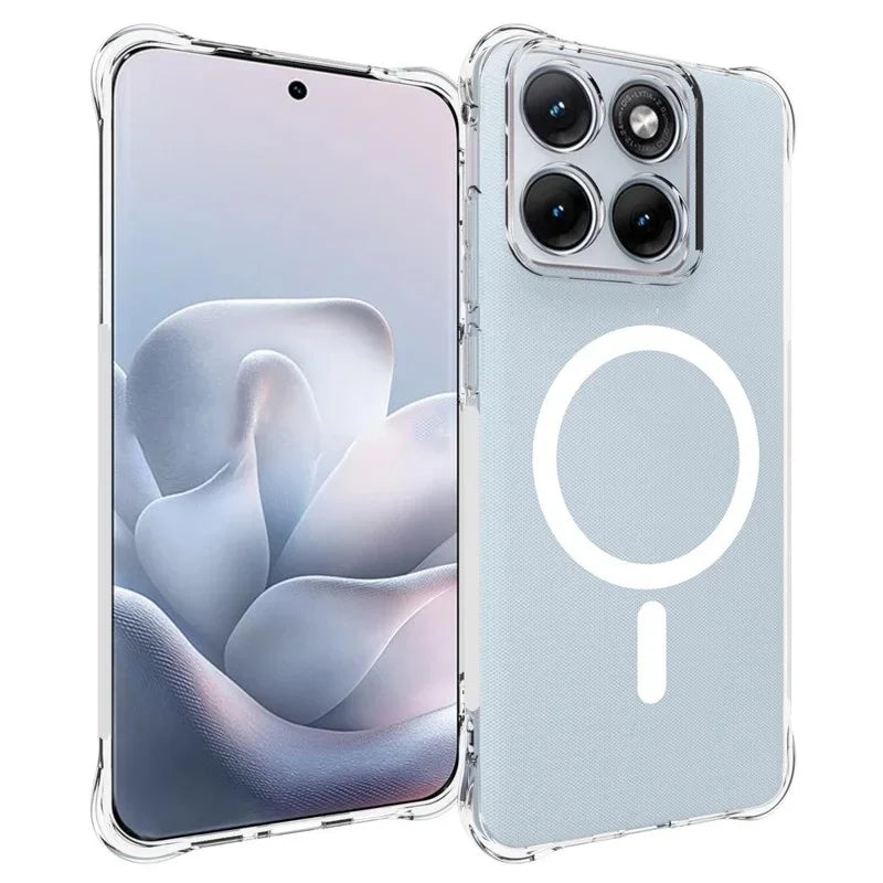 WANLONFENG for Motorola Edge 70 Fusion+ 5G / Motorola Edge 70 Fusion 5G  WL2 Series 2.0mm Magnetic Case Clear TPU Phone Back Cover with Screen Films - Transparent - 2