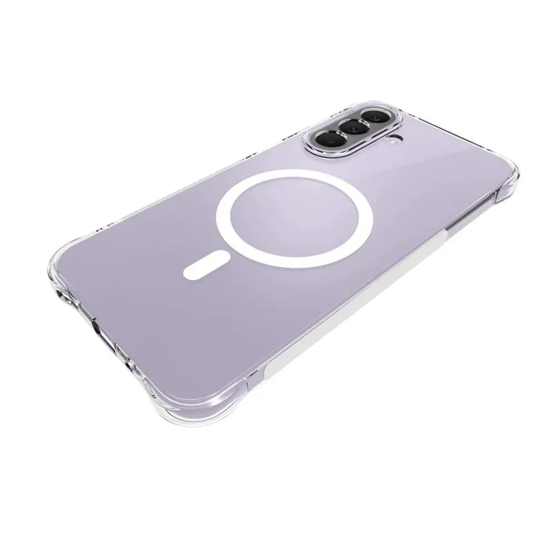 WANLONFENG for Samsung Galaxy S26  WL2 Series 2.0mm Magnetic Case Clear TPU Phone Back Cover with Screen Films - Transparent - 3