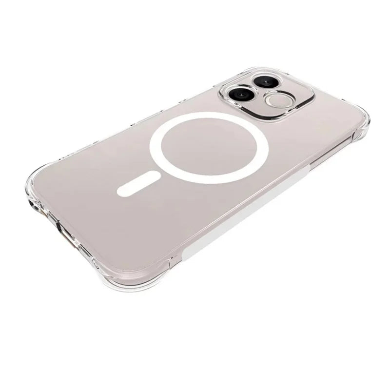 WANLONFENG for Honor 600 Lite 5G  WL2 Series 2.0mm Magnetic Case Clear TPU Phone Back Cover with Screen Films - Transparent - 3