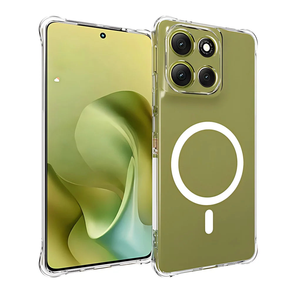 WANLONFENG for Motorola Moto G86 5G / Motorola Moto G86 Power 5G  WL2 Series 2.0mm Magnetic Case Clear TPU Phone Back Cover with Screen Films - Transparent - 2