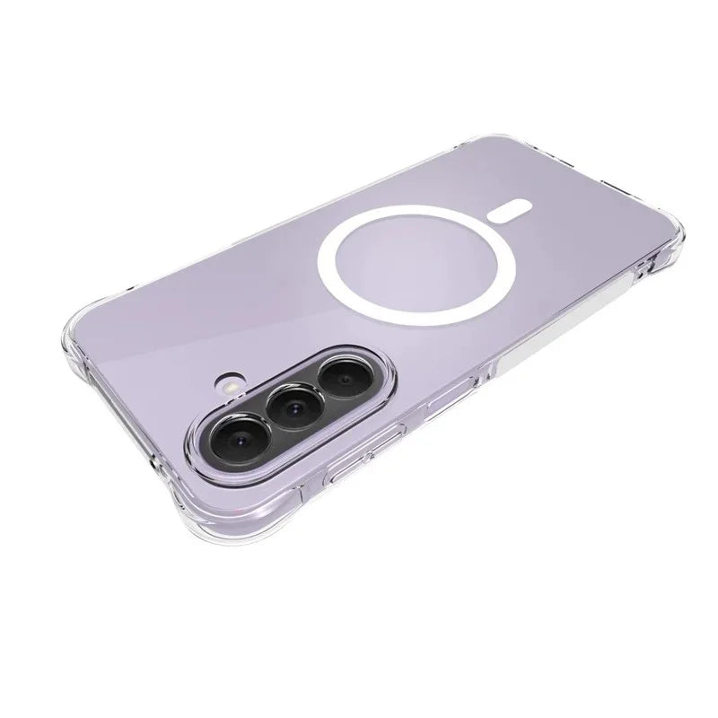WANLONFENG for Samsung Galaxy A57 5G  WL1 Series 2.0mm Magnetic Case Clear TPU Phone Back Cover with 2Pcs Screen Films - Transparent - 4