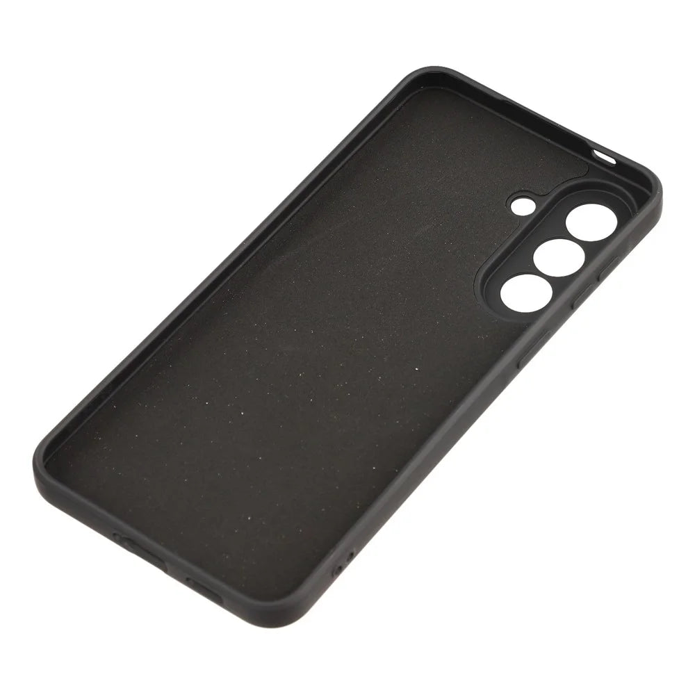 AMORUS For Samsung Galaxy A57 5G Case Precise Cutouts TPU Fiber Lining Shockproof Phone Cover - Black - 5