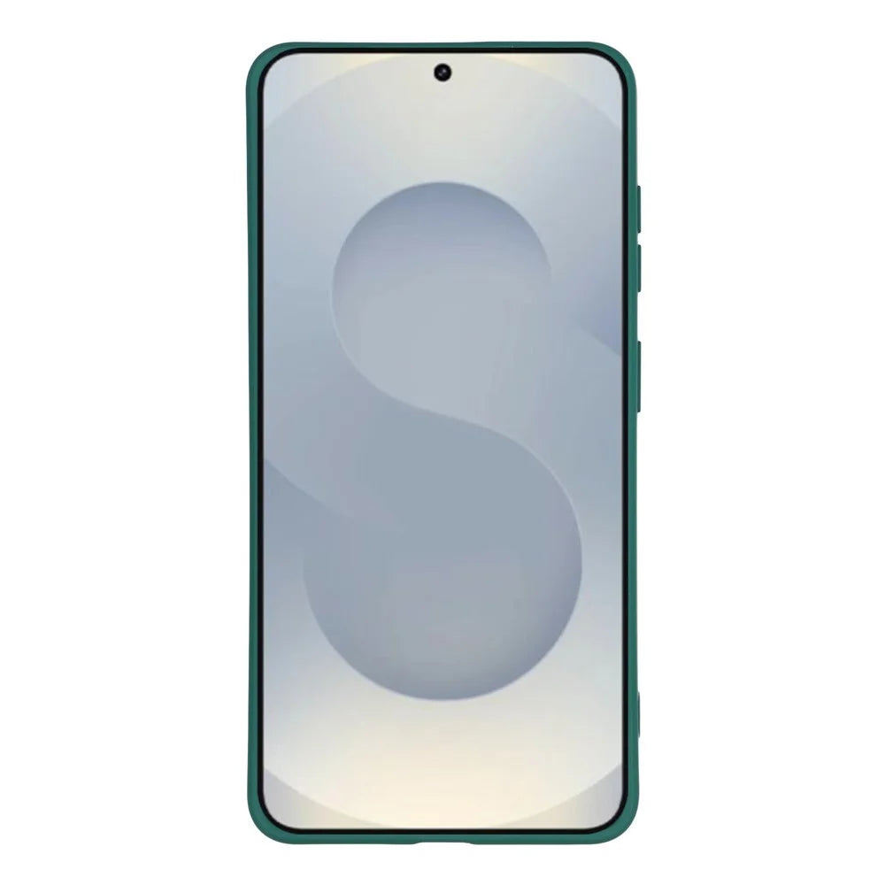 For Samsung Galaxy S26+ Case TPU Back Soft Anti-Scratch Fiber Lining Phone Cover - Army Green - 2