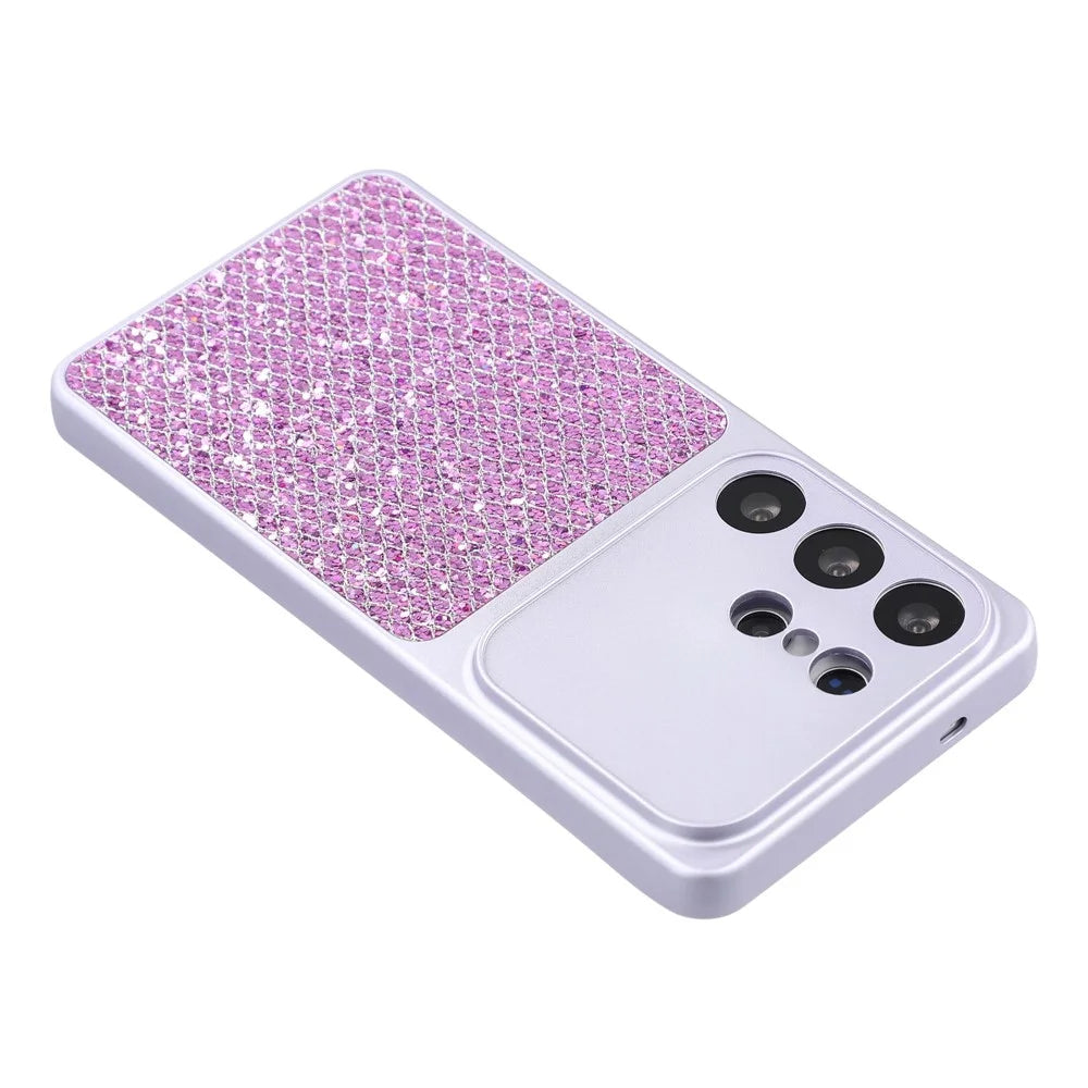 For Samsung Galaxy S25 Ultra Case Diamond Glitter TPU Shockproof Cover - Purple - 6