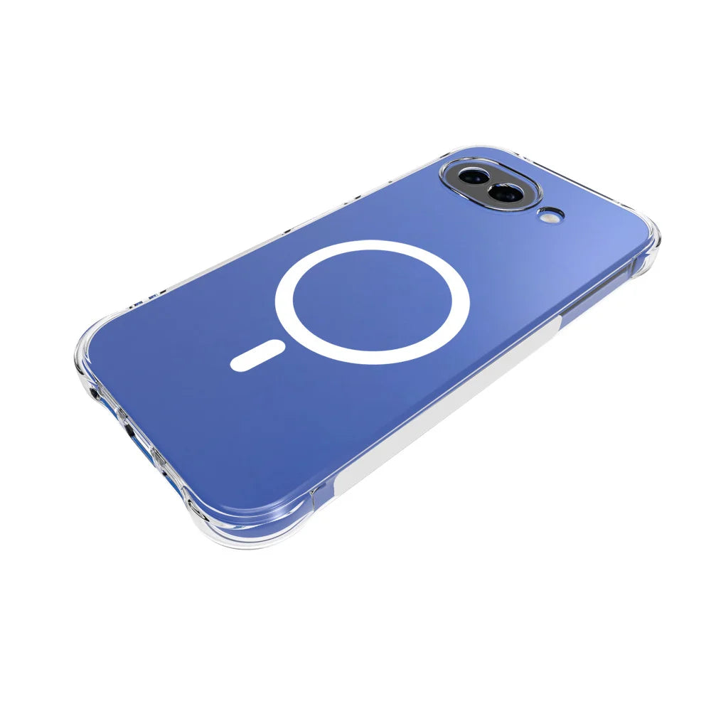 WANLONFENG for Google Pixel 10a WL2 Series 2.0mm Magnetic Case Clear TPU Phone Back Cover with Screen Films - Transparent - 4