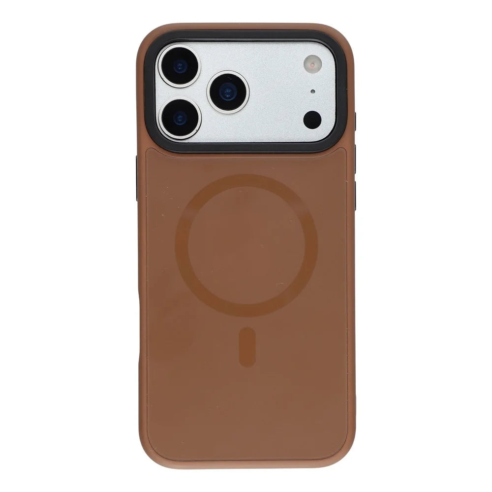 X-LEVEL for iPhone 17 Pro Max Magnetic Case Ultra Slim PC TPU Phone Cover - Brown - 1