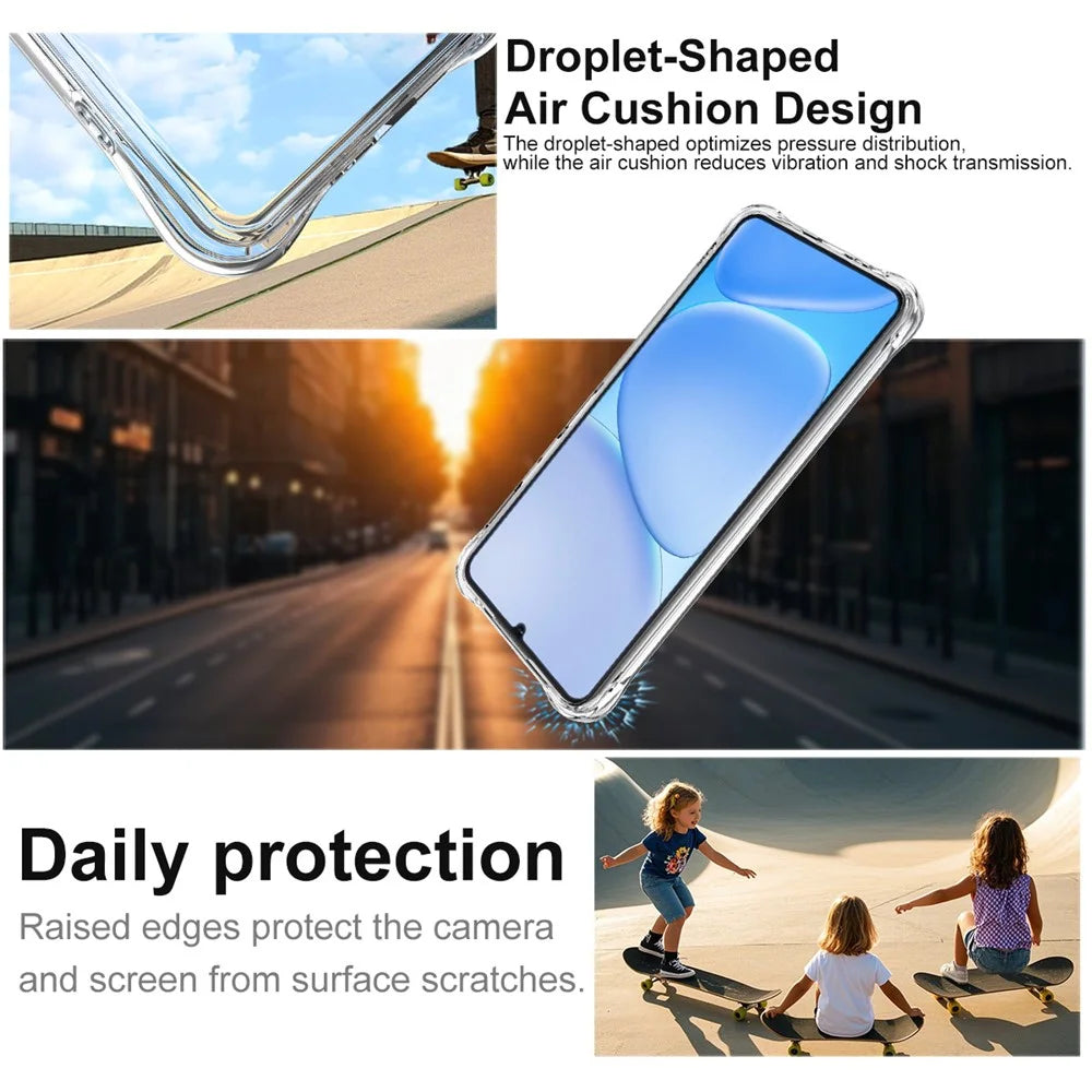 IMAK For Realme Note 70 4G  /  Narzo 80 Lite 4G  /  P4 Lite 4G Case TPU Phone Cover Airbag Shockproof Protection - Transparent - 6