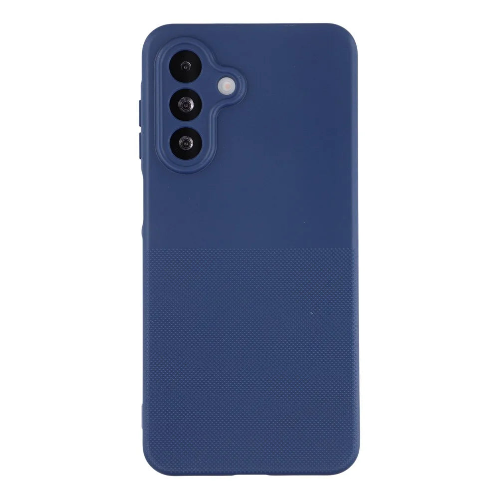 Phone Case For Samsung Galaxy A18 5G / A18 4G / A17 5G / A17 4G Dotted Texture Fiber Lining TPU Shockproof Cover (Precise Cutouts) - Blue - 2