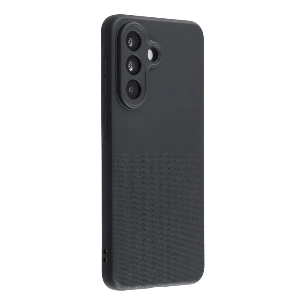 For Samsung Galaxy A36 5G Phone Case Dotted Texture Fiber Lining TPU Shockproof Cover (Precise Cutouts) - Black - 1