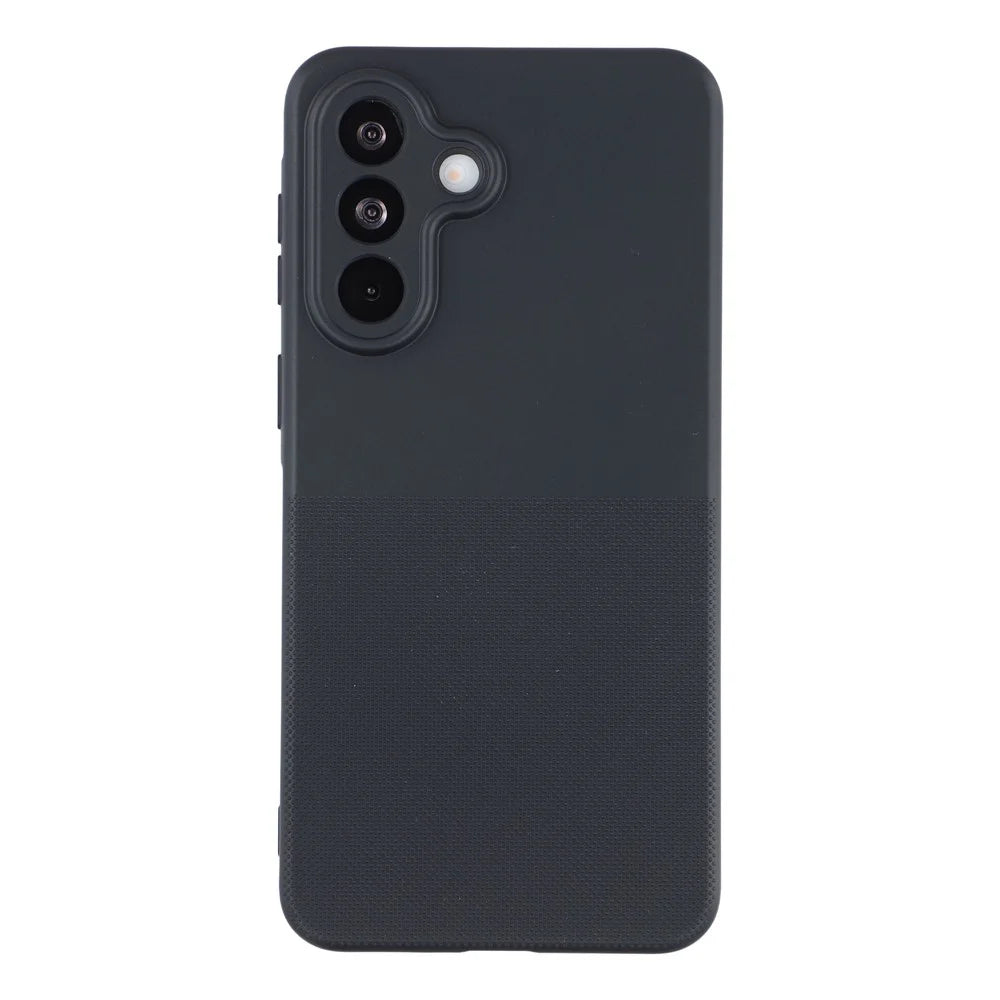 For Samsung Galaxy A36 5G Phone Case Dotted Texture Fiber Lining TPU Shockproof Cover (Precise Cutouts) - Black - 2