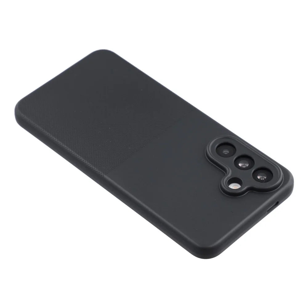 For Samsung Galaxy A36 5G Phone Case Dotted Texture Fiber Lining TPU Shockproof Cover (Precise Cutouts) - Black - 5