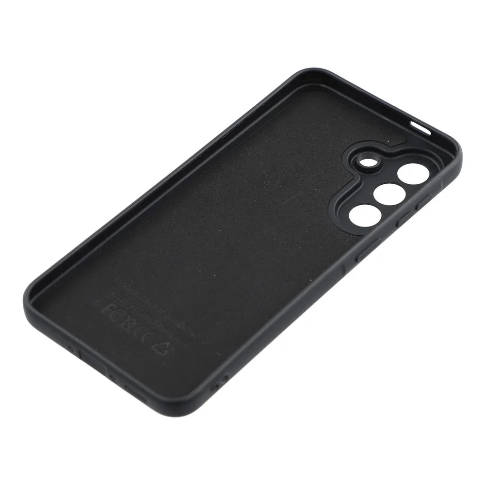 For Samsung Galaxy A36 5G Phone Case Dotted Texture Fiber Lining TPU Shockproof Cover (Precise Cutouts) - Black - 6