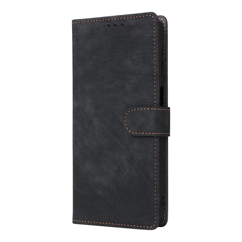 For Samsung Galaxy A27 5G Case Wallet RFID Blocking PU Leather Phone Cover Stand with Strap - Black - 7