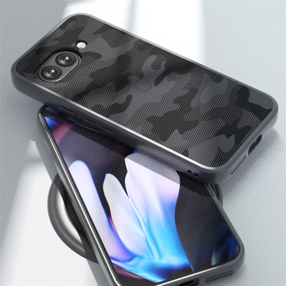 IBMRS for Google Pixel 9a Mobile Cover Soft TPU + Hard PC Case with Wrist Strap (Precision Cutouts) - Artistic Camouflage - 4