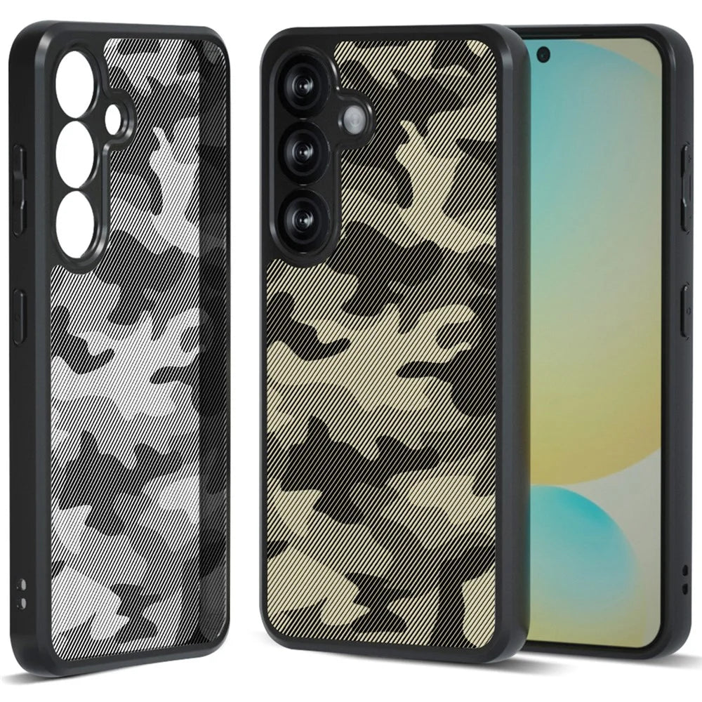 IBMRS for Samsung Galaxy S25+ Mobile Cover Soft TPU + Hard PC Case with Wrist Strap (Precision Cutouts) - Artistic Camouflage - 2