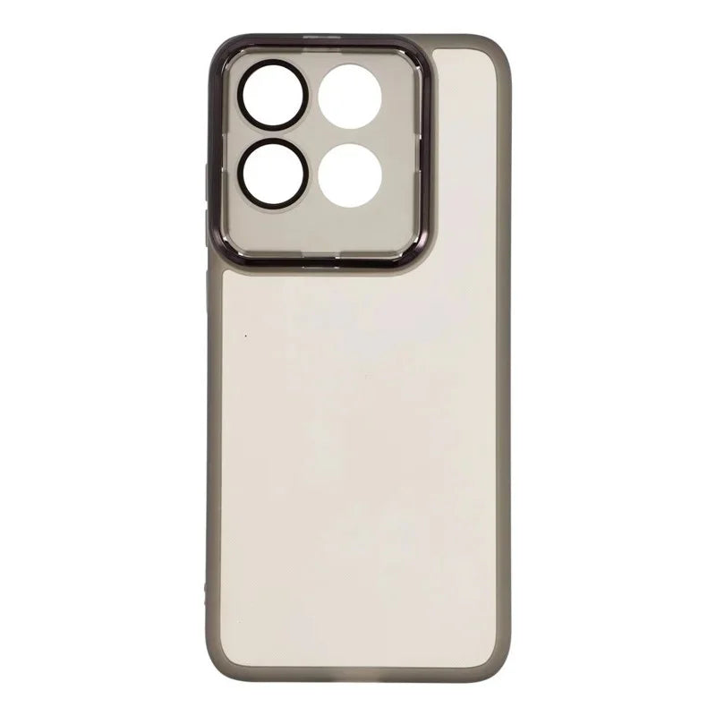 WANLONFENG for Motorola Moto X70 Air 5G / Motorola Edge 70 5G TPU Case  DKSM Series Electroplated Frame Back Cover with Tempered Glass - Black - 2