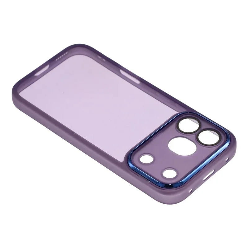 WANLONFENG for Honor 600 Pro 5G TPU Case  DKSM Series Electroplated Frame Back Cover with Tempered Glass - Purple - 5