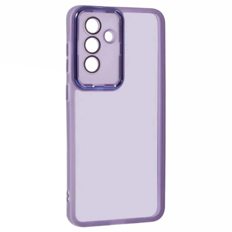 WANLONFENG for Samsung Galaxy A57 5G TPU Case  DKSM Series Electroplated Frame Back Cover with Tempered Glass - Purple - 4