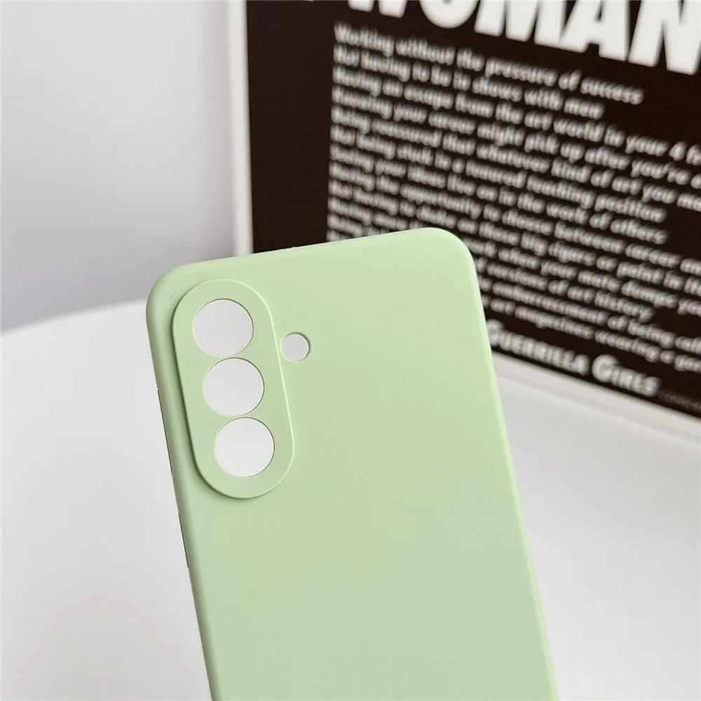 For Samsung Galaxy A17 4G / A17 5G Case Silicone Shockproof Phone Protective Cover Shell - Matcha Green - 3