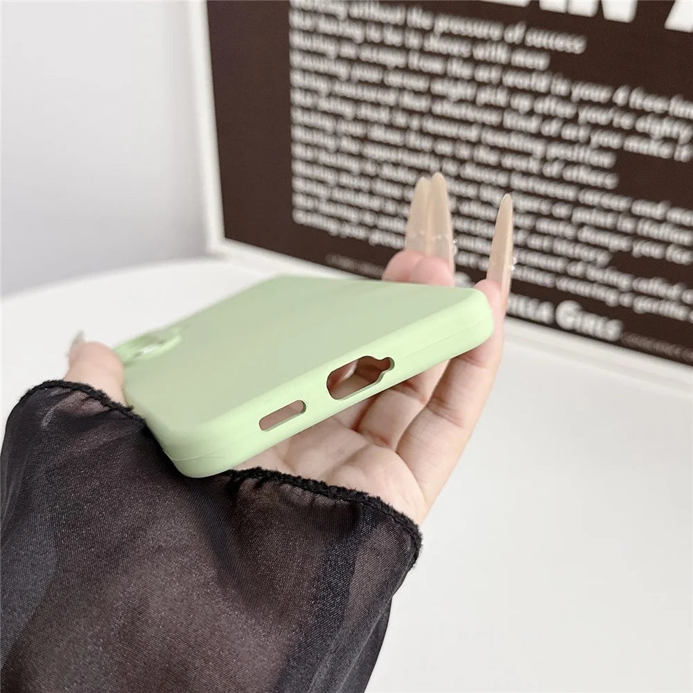 For Samsung Galaxy A17 4G / A17 5G Case Silicone Shockproof Phone Protective Cover Shell - Matcha Green - 5