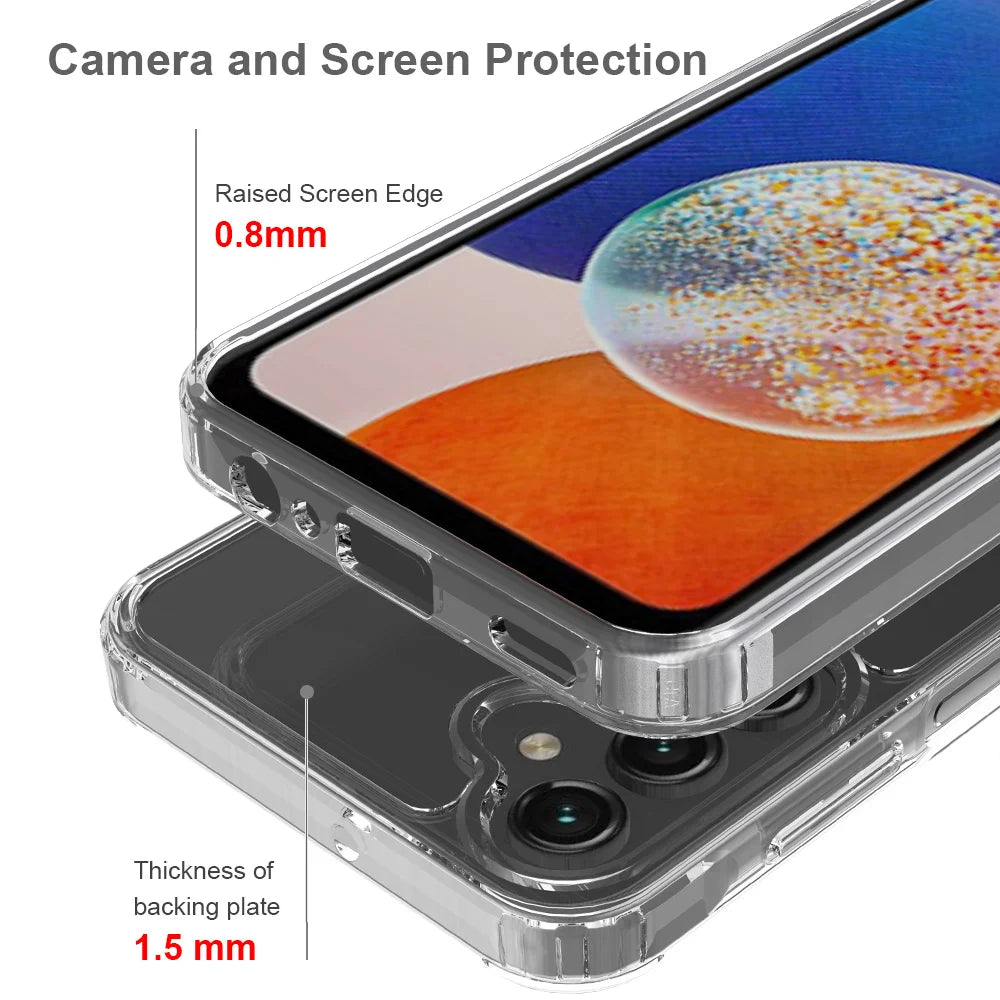 For Samsung Galaxy A27 5G Clear Phone Case TPU+Acrylic Shockproof Phone Back Cover - Clear - 4