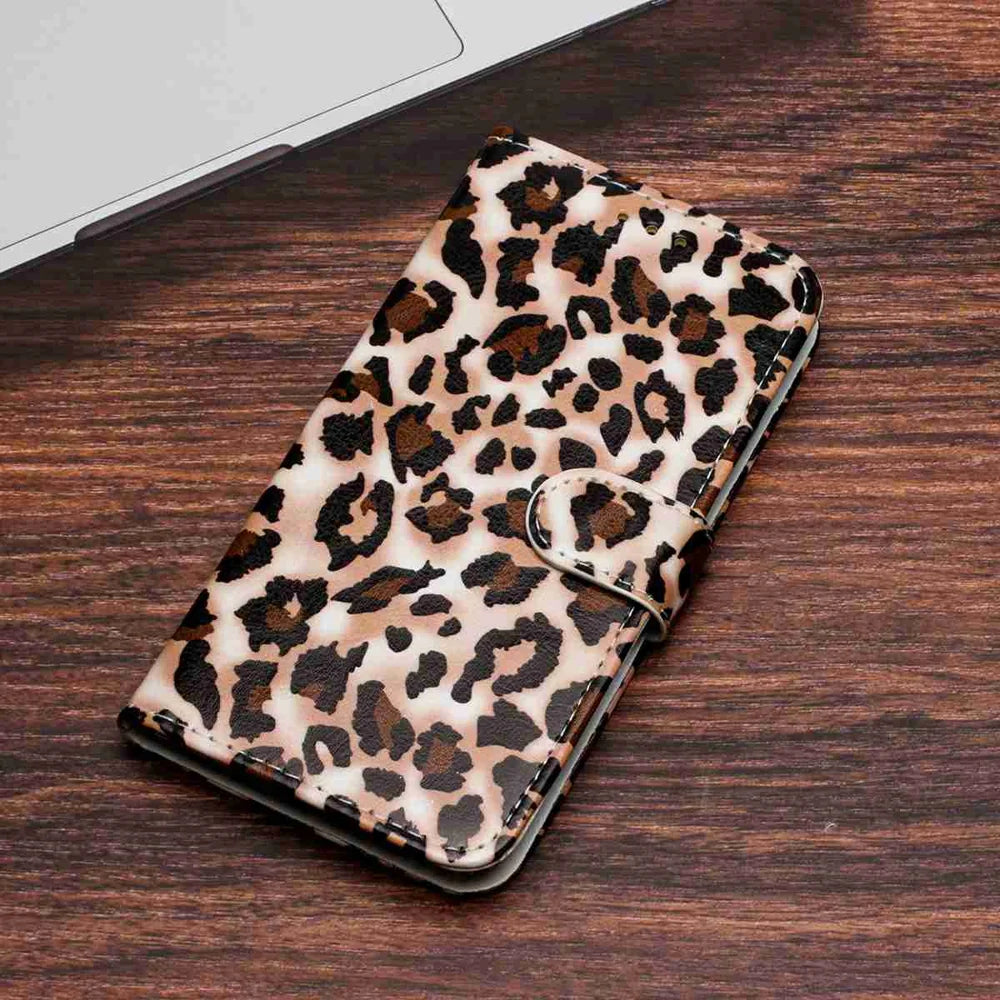 For Samsung Galaxy A27 5G Wallet Case  Printed Pattern PU Leather Stand Phone Cover with Strap - Leopard Print - 7
