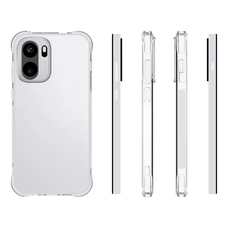 WANLONFENG for  OnePlus Ace 6 Ultra 5G WL2 Series TPU Case 2.0mm Phone Cover with 2Pcs Tempered Glass Films - Transparent - 6