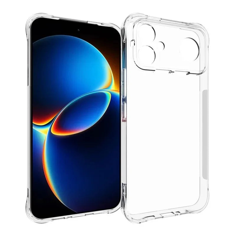 WANLONFENG for Xiaomi Redmi K90 Max 5G WL Series Case 2.0mm TPU Phone Cover with Tempered Glass Film - Transparent - 2