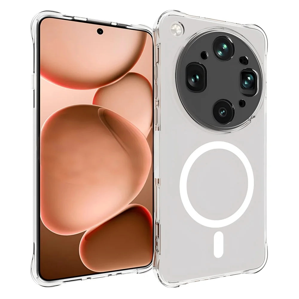 WANLONFENG for Oppo Find X9 Ultra 5G WL2 Series 2.0mm Magnetic Case Clear TPU Phone Back Cover with Screen Films - Transparent - 2
